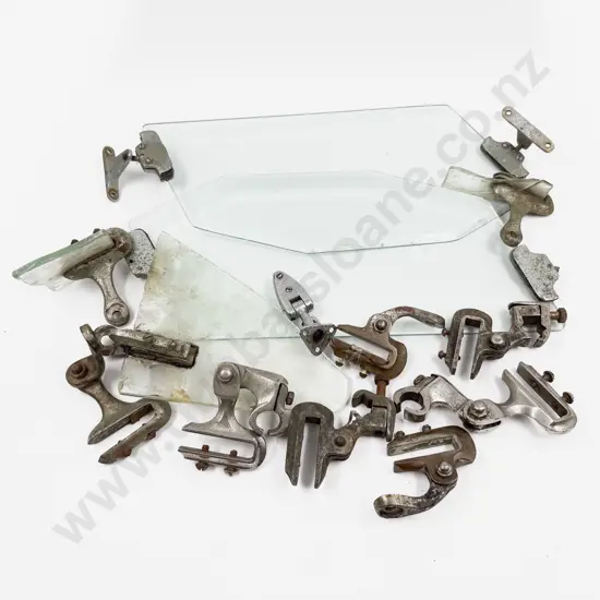 Two Wind Deflectors with Collection Automobile Clamps and Brackets