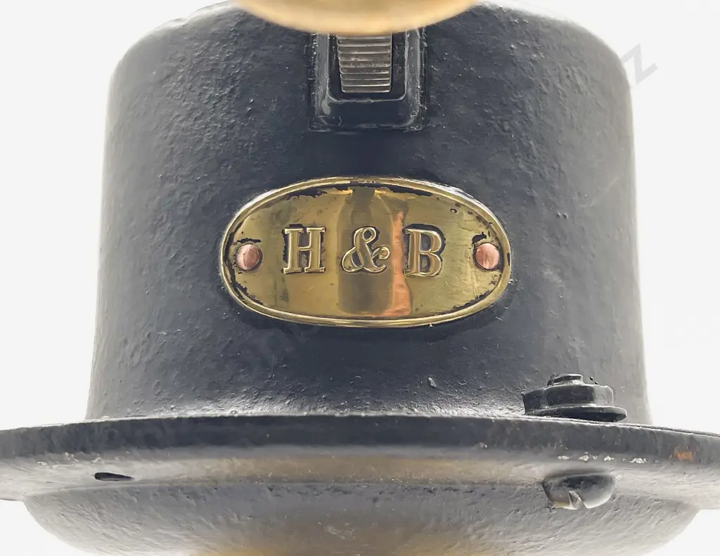 Vintage H&B Brass with Restored Base Automobile Horn Image 1++