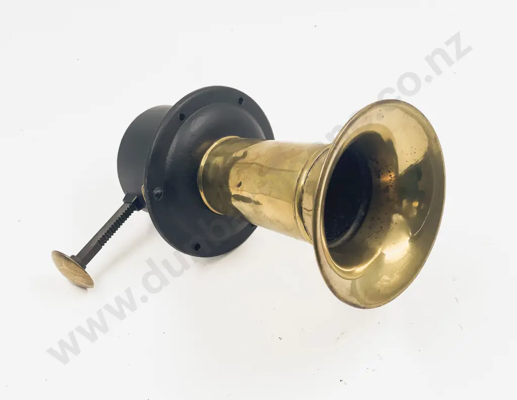 Vintage H&B Brass with Restored Base Automobile Horn Image 1++