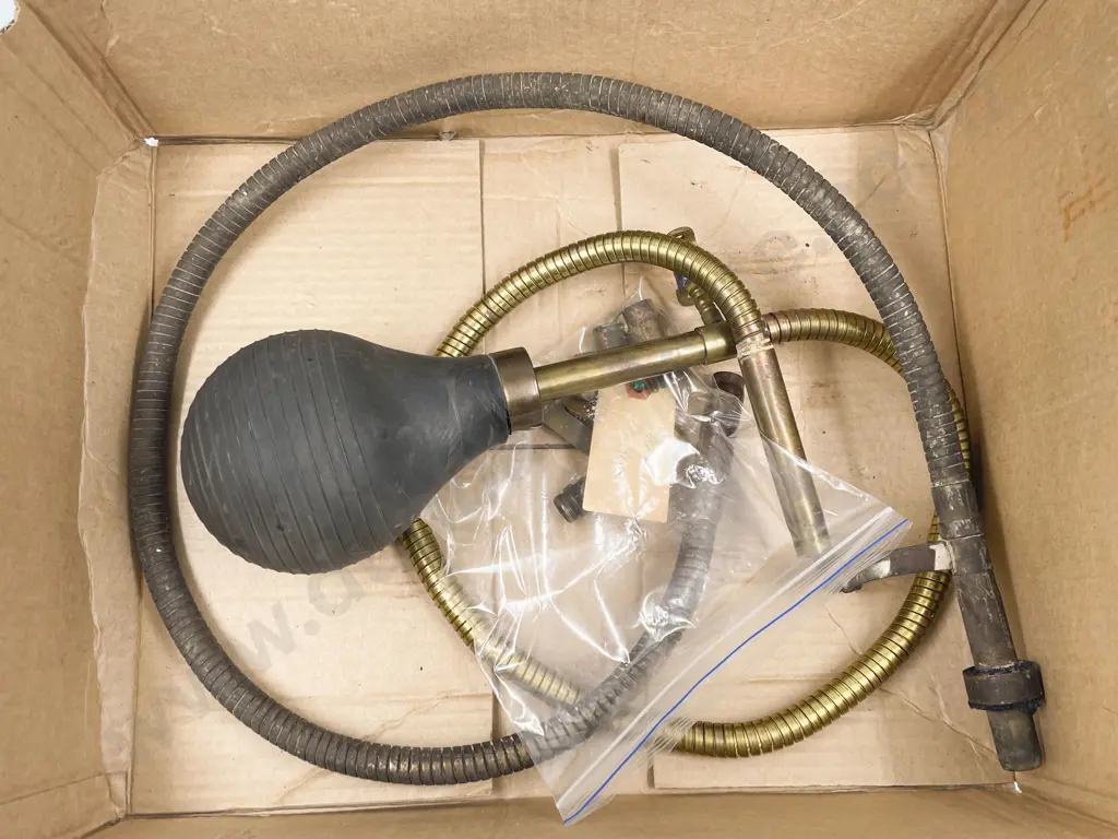 Two Vintage Horn Metal Tubes with Fittings and Brass Reeds Image 1++