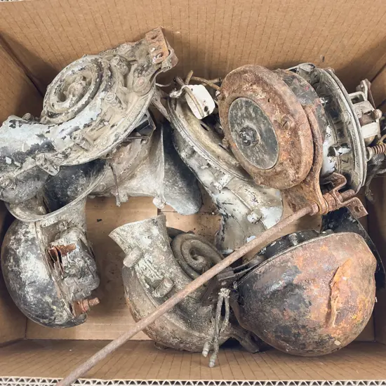 Vintage Automobile Sparton Snail Horns and others suitable for restoration and or parts