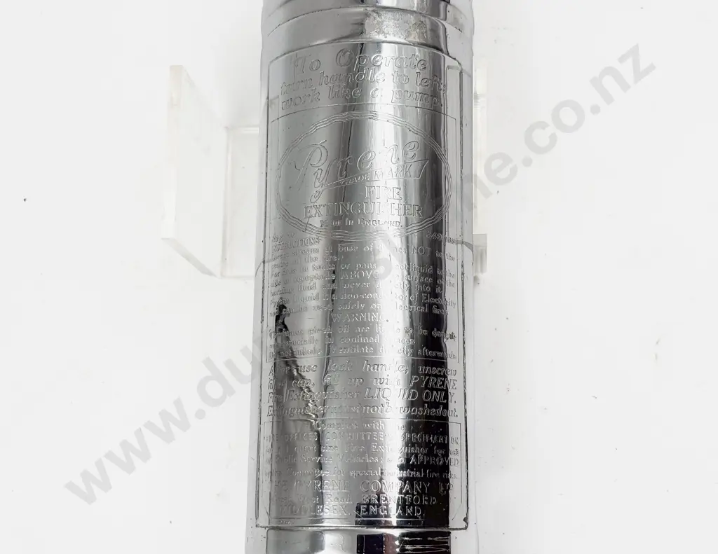 Antique Pyrene Chrome Plated Fire Extinguishers Image 1++