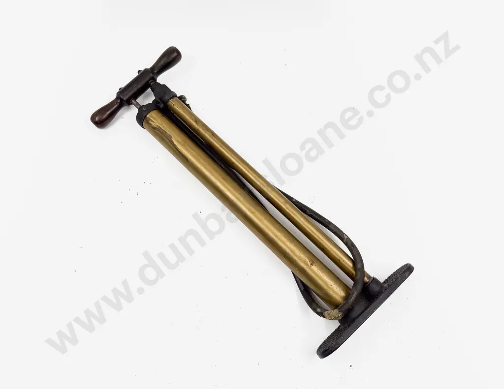 Judd & Leland Brass Hand Air Tire Pump Image 1++