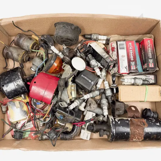 Qty Automobile Spark Plugs Motors and Various