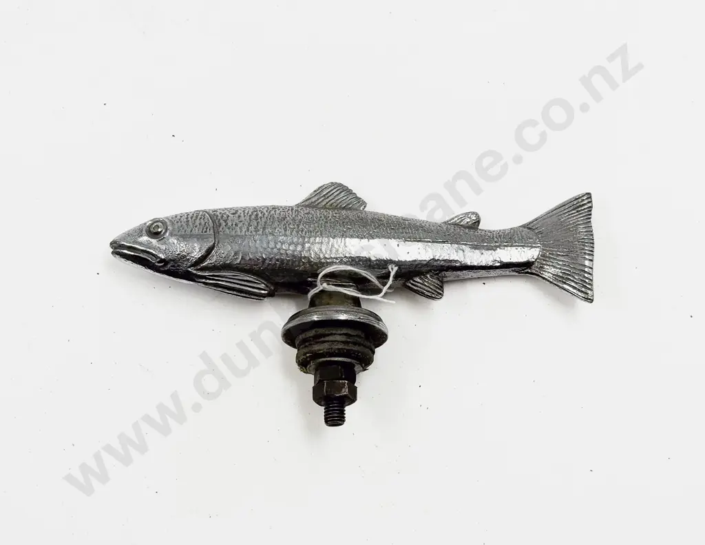 Vintage Trout Chrome Plated Car Mascot Image 1++