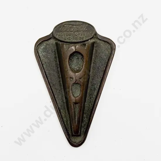 Bronze Ford Factory Opening NZ 1936 Trunk/Bonnet Handle