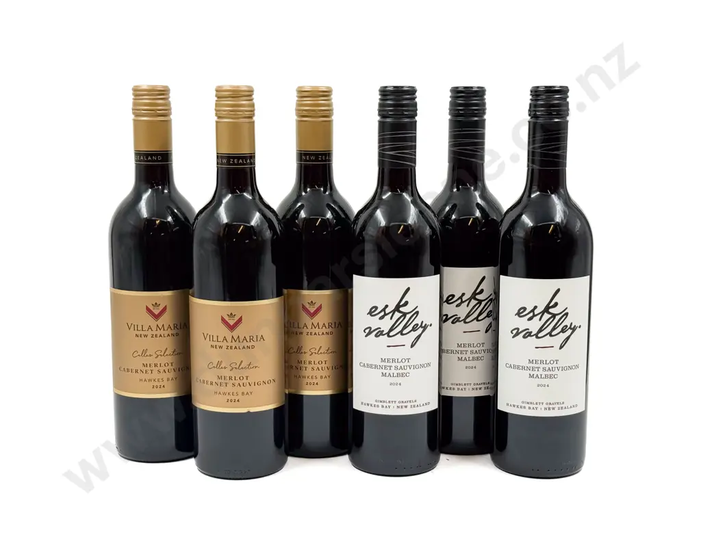 NZ Six Assorted Merlot Cabernet Sauvignon Image 1++