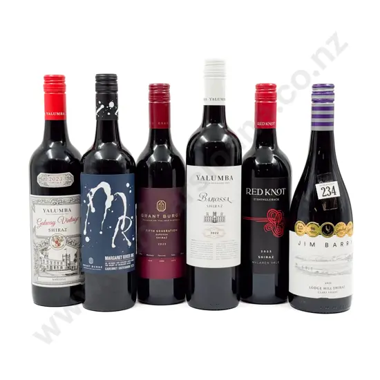 AUST Six Assorted Red Blends Mainly Shiraz
