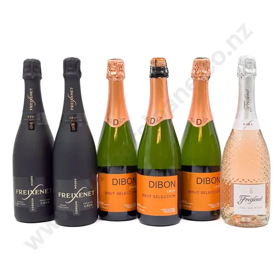 SPAIN & ITALY Six Assorted Sparkling Wines