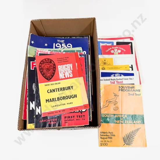 Box Quantity Assorted Rugby Programmes