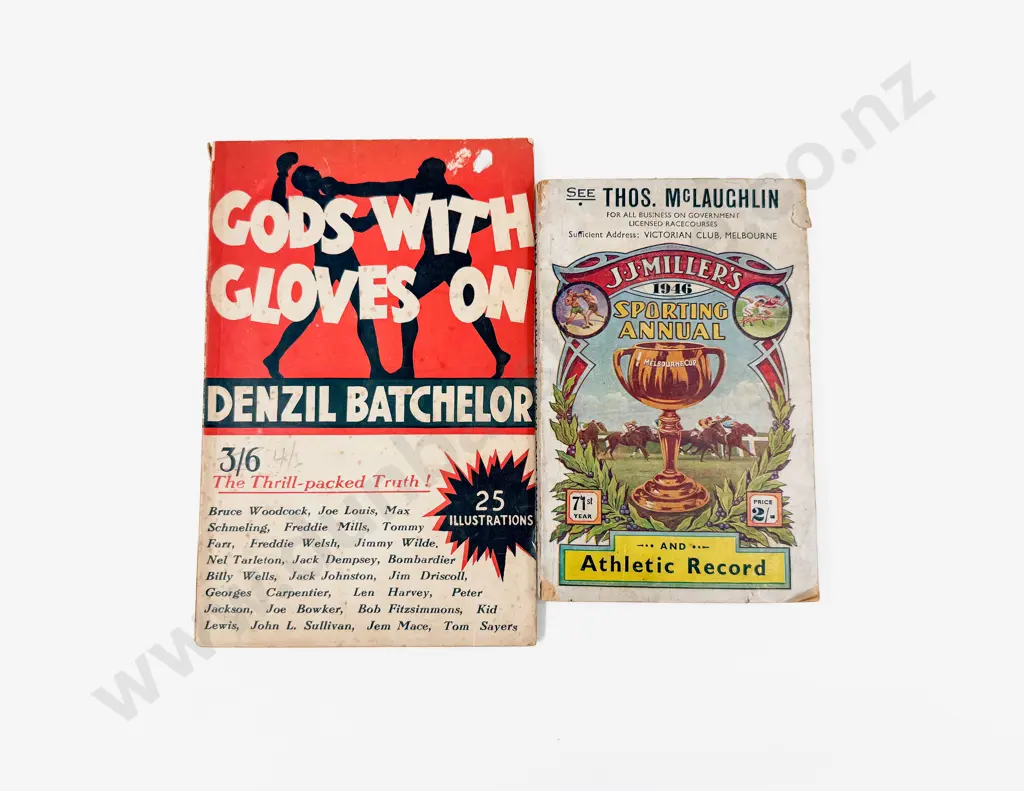 J Millers 1946 Sporting Annual & Denzil Batchelor - Gods With Gloves On Image 1++