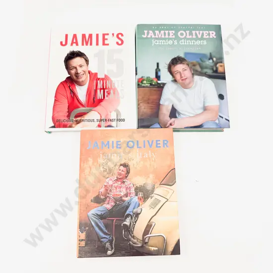 Three Jamie Oliver Cookbooks