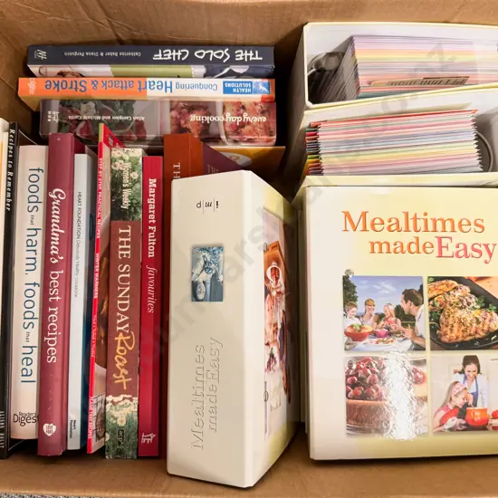 Large Carton Assorted Cookbooks