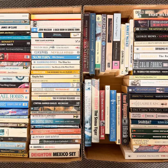 Two Cartons Assorted Paperback Fiction