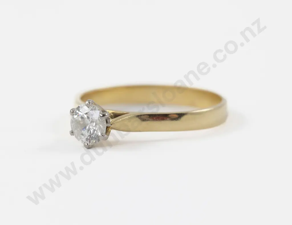 18ct Solitaire Diamond Ring Image 1++