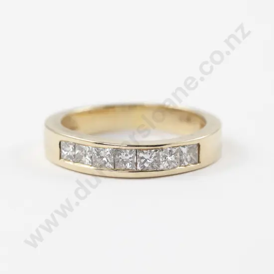 14ct Seven Stone Diamond Band Ring