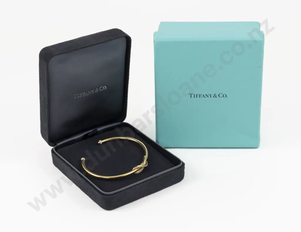 Tiffany & Co 18ct Diamond 'Infinity' Cuff Bangle Image 1++