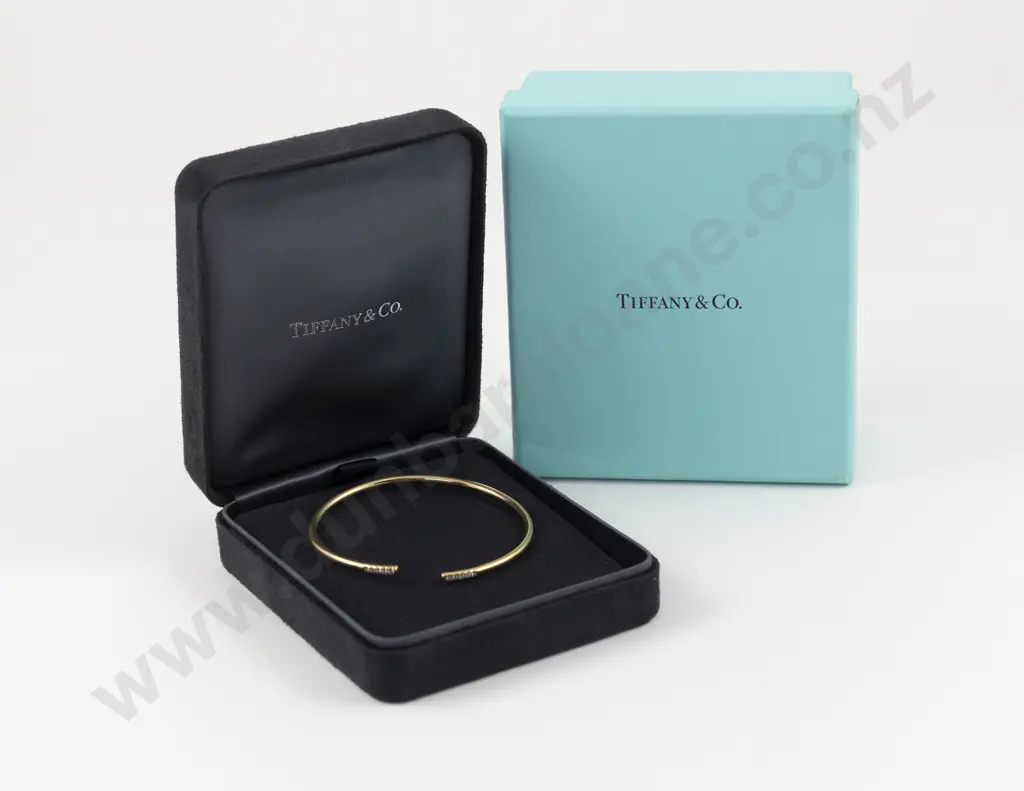 Tiffany and Co 18ct Diamond 'Metro Wire' Cuff Bangle Image 1++