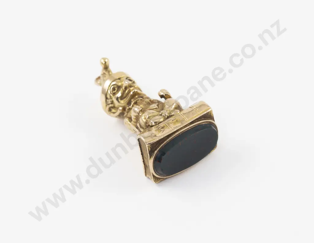 Antique 14ct Gnome Seal Fob Image 1++