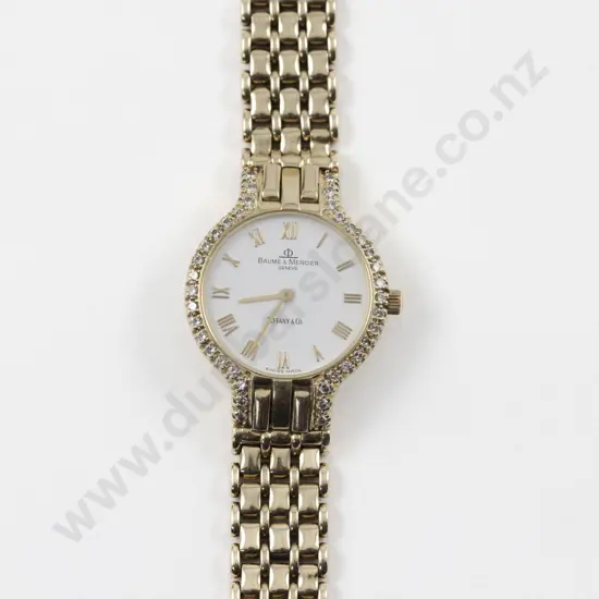 Tiffany & Co. Baume & Mercier 14ct 38Stone Diamond Quartz Ladies Wrist Watch