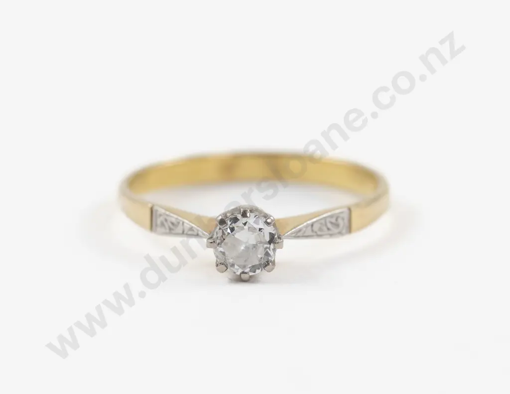 14ct Solitaire Diamond Ring Image 1++