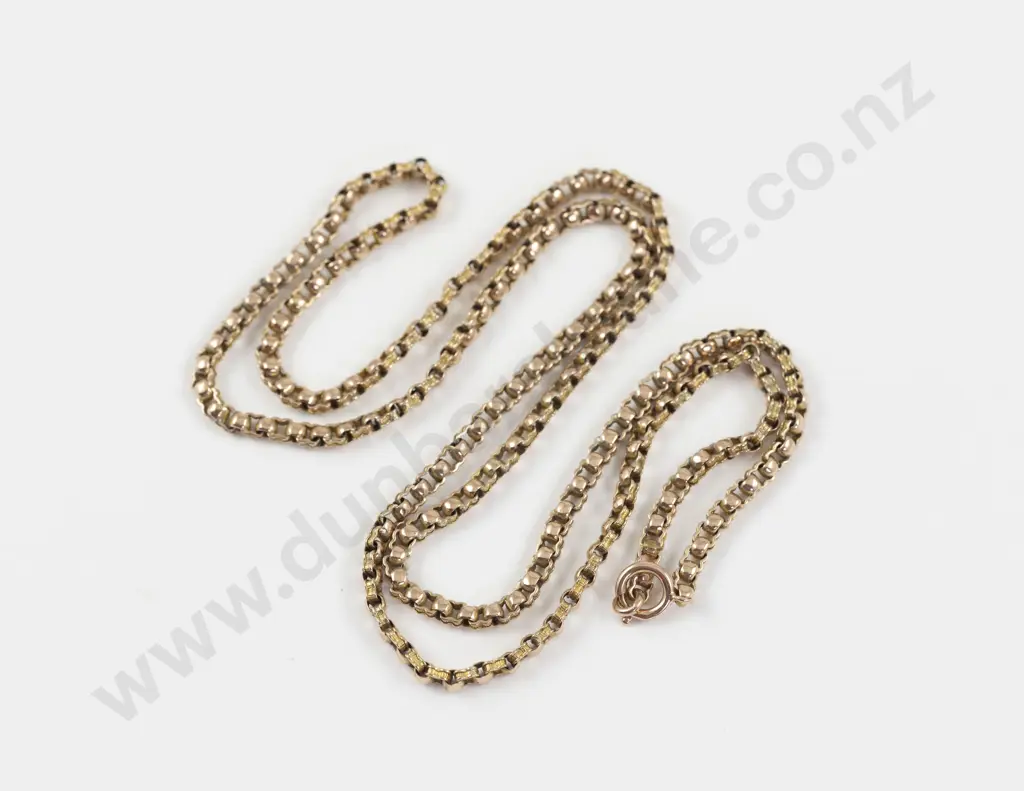 9ct Rose Gold Fancy Curb Link Neck Chain Image 1++