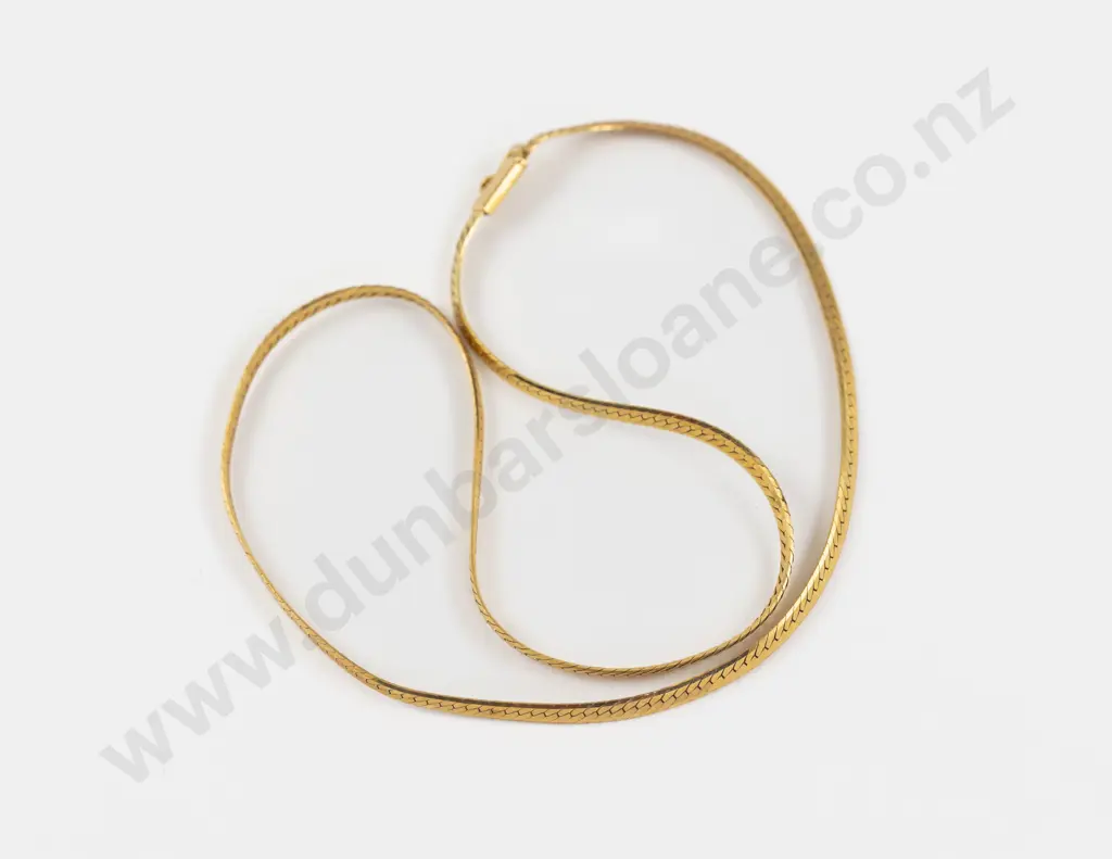 14ct Flat Snake Link Neck Chain Image 1++