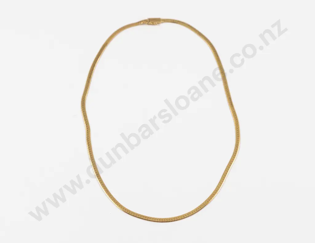 14ct Flat Snake Link Neck Chain Image 1++