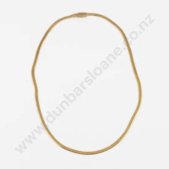 14ct Flat Snake Link Neck Chain