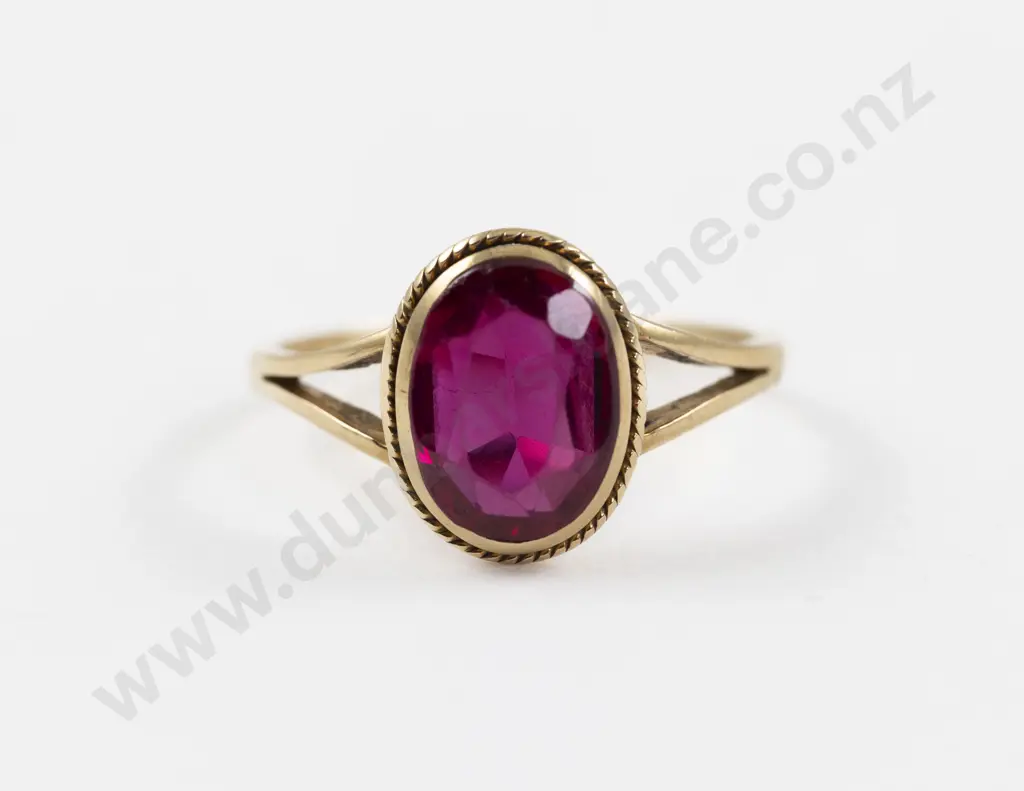 14ct Single Stone Ruby Ring Image 1++