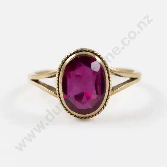 14ct Single Stone Ruby Ring
