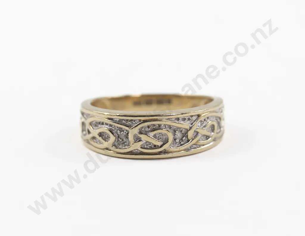 9ct Celtic Knot Design Band Ring Image 1++