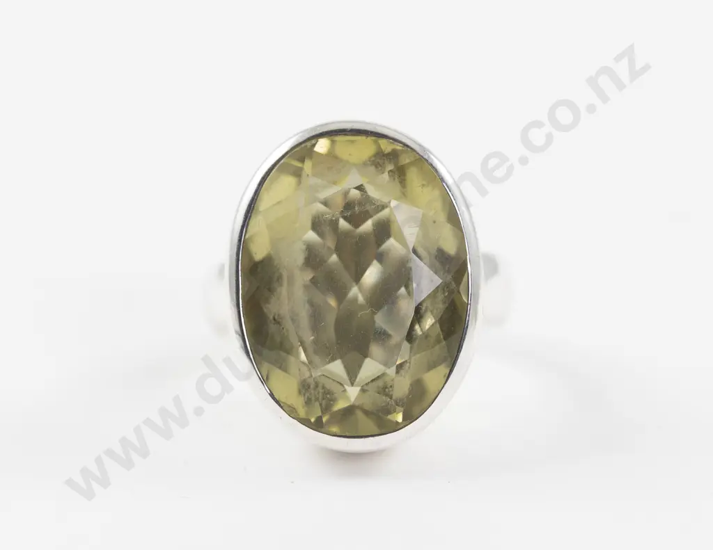 S/S Single Stone Citrine Dress Ring Image 1++