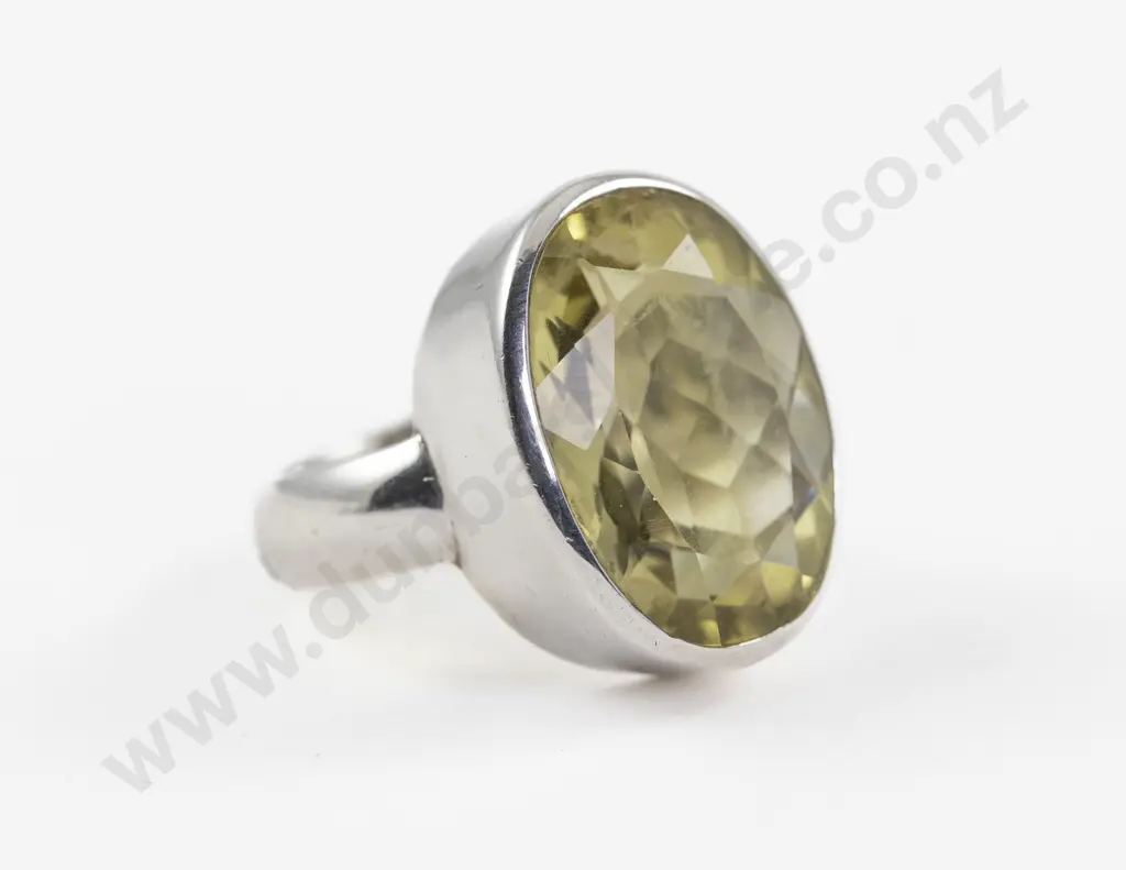 S/S Single Stone Citrine Dress Ring Image 1++