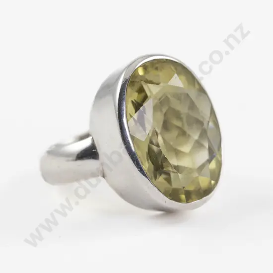 S/S Single Stone Citrine Dress Ring