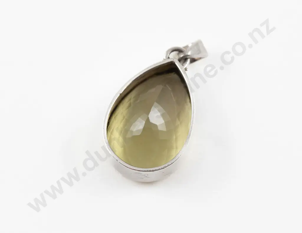 S/S Framed Citrine Pendant Image 1++