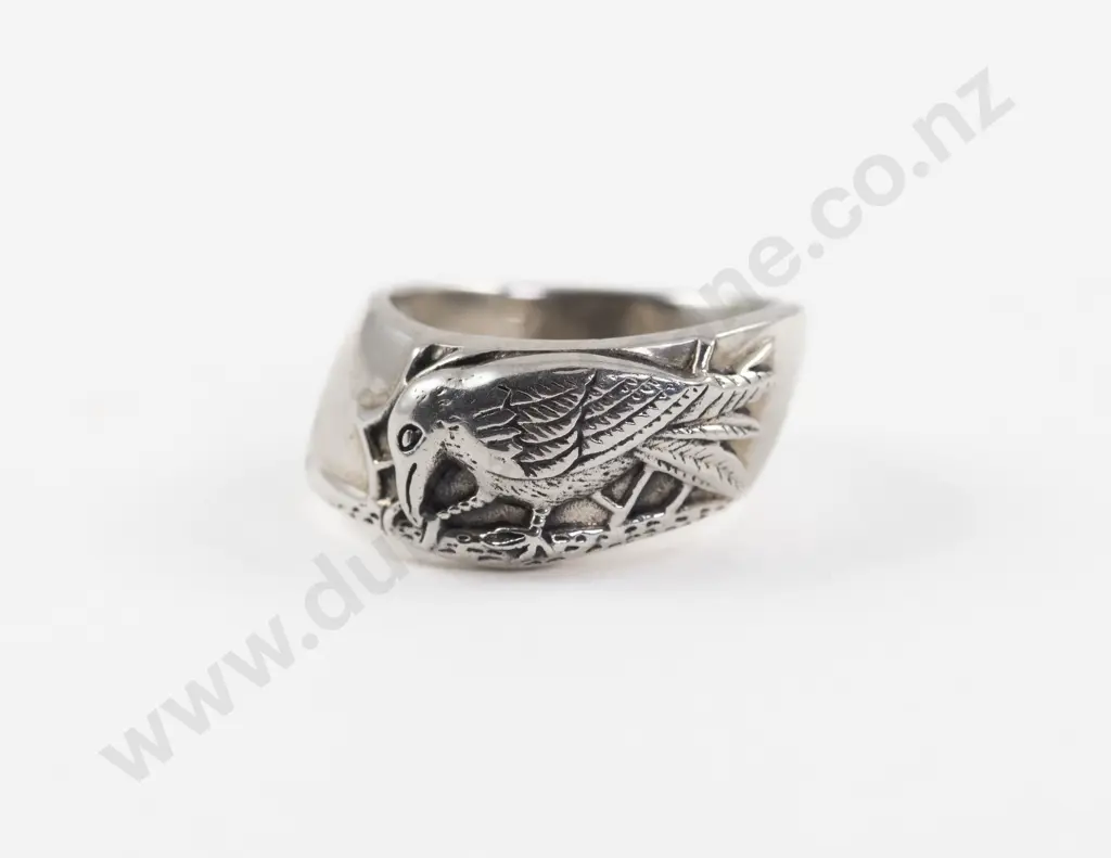 Ted Andrews (American) .925 Silver Raven Band Ring Image 1++