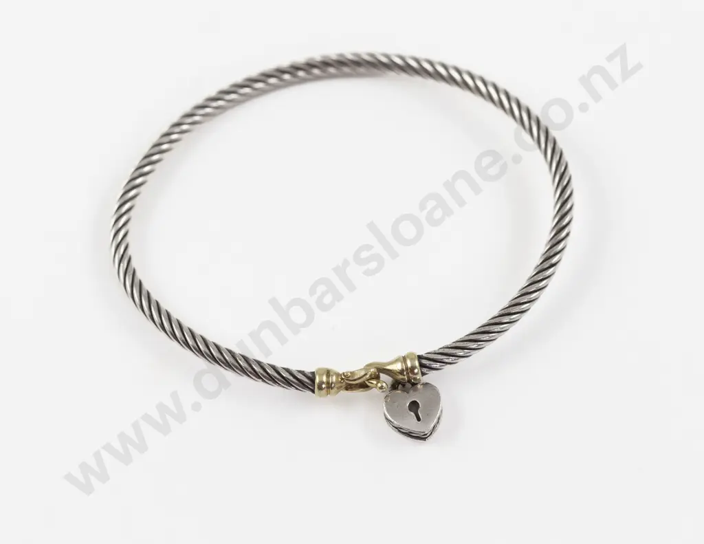 David Yurman 18ct Yellow Gold and S/S Bracelet Image 1++