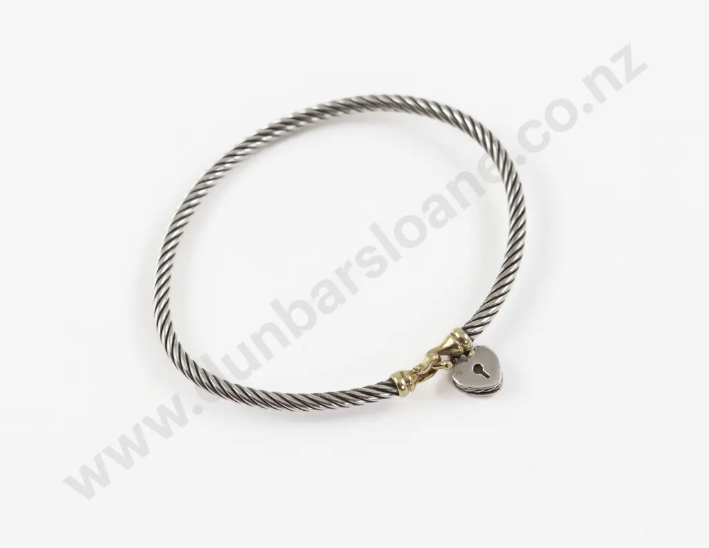 David Yurman 18ct Yellow Gold and S/S Bracelet Image 1++