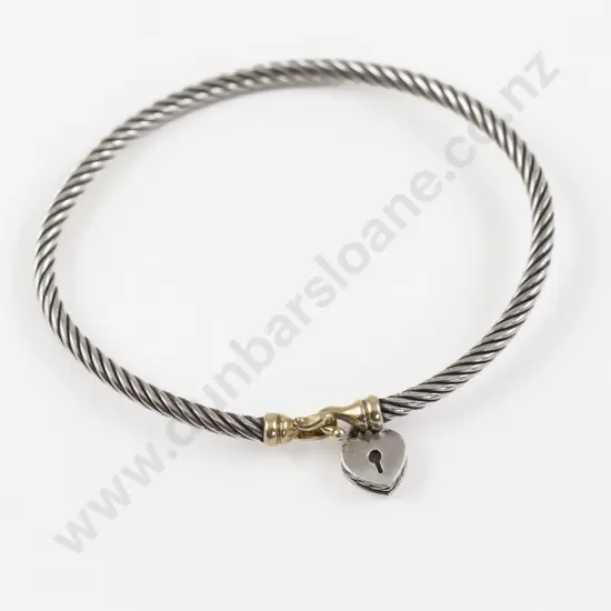 David Yurman 18ct Yellow Gold and S/S Bracelet