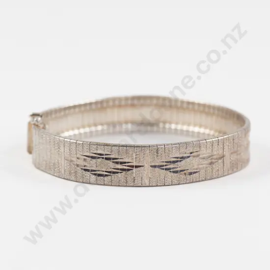 MHJ S/S Fancy Mesh Link Bracelet
