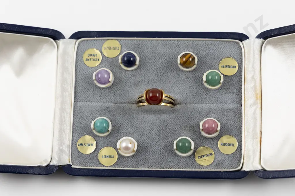 Vintage di-Flavio Ricci 18ct Ring with Interchangeable Gem Stones Image 1++
