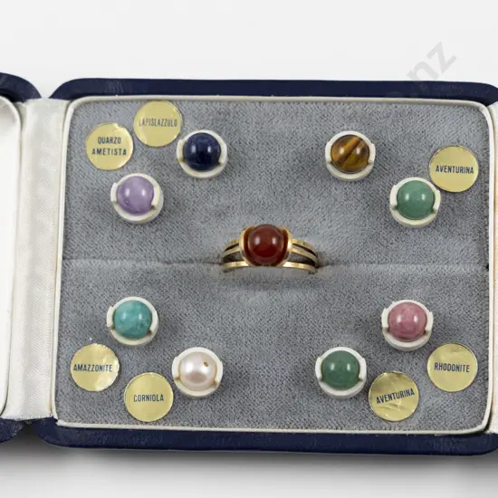 Vintage di-Flavio Ricci 18ct Ring with Interchangeable Gem Stones