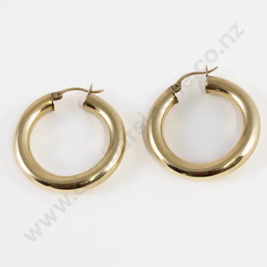 Pair 14ct Gold Hoop Earrings