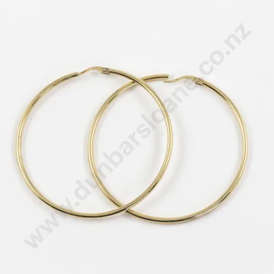 Pair 9ct Gold Hoop Earrings