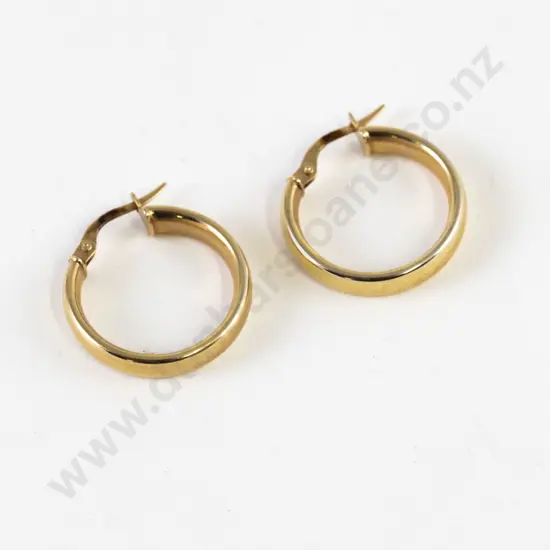 Pair 9ct Gold Hoop Earrings