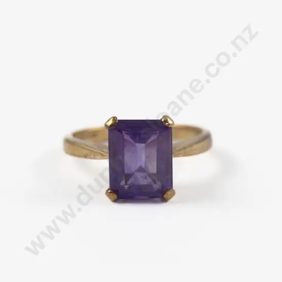 9ct Single Stone Amethyst Ring