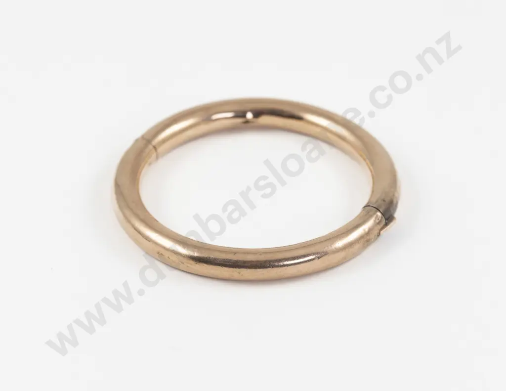 9ct Rose Gold Wax Filled Hinged Snap Bangle Image 1++