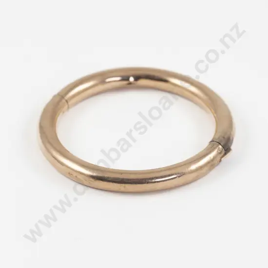 9ct Rose Gold Wax Filled Hinged Snap Bangle