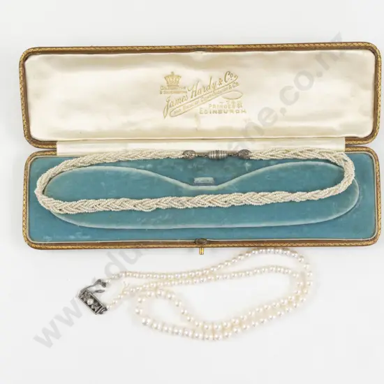 Vintage Braided Seed Pearl Necklace Chocker